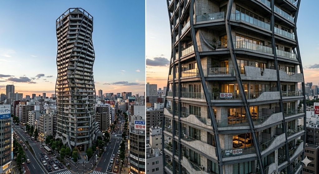 ありそうな？くねくねタワマン