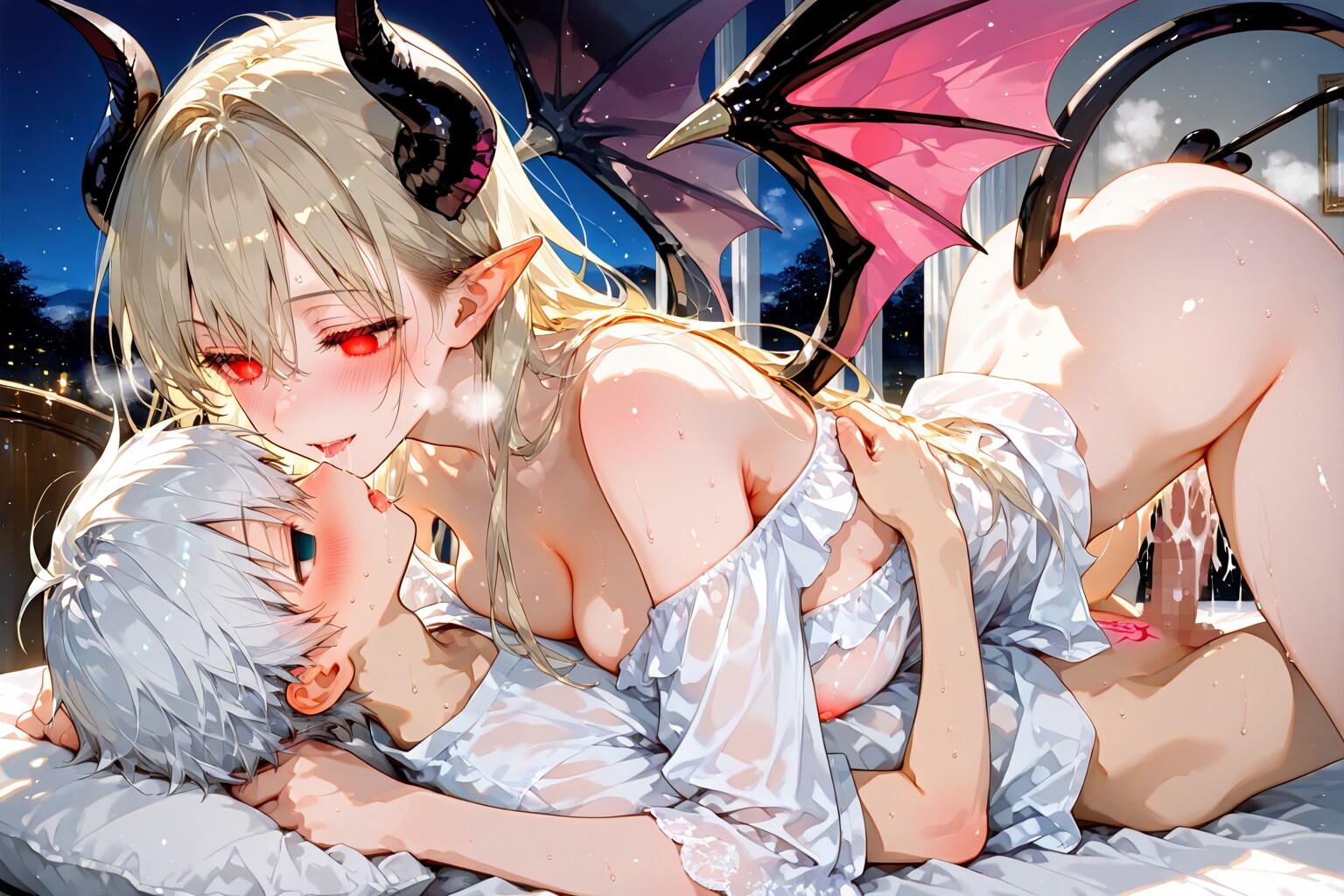 サキュバスお姉さんにすべて吸われた男の子