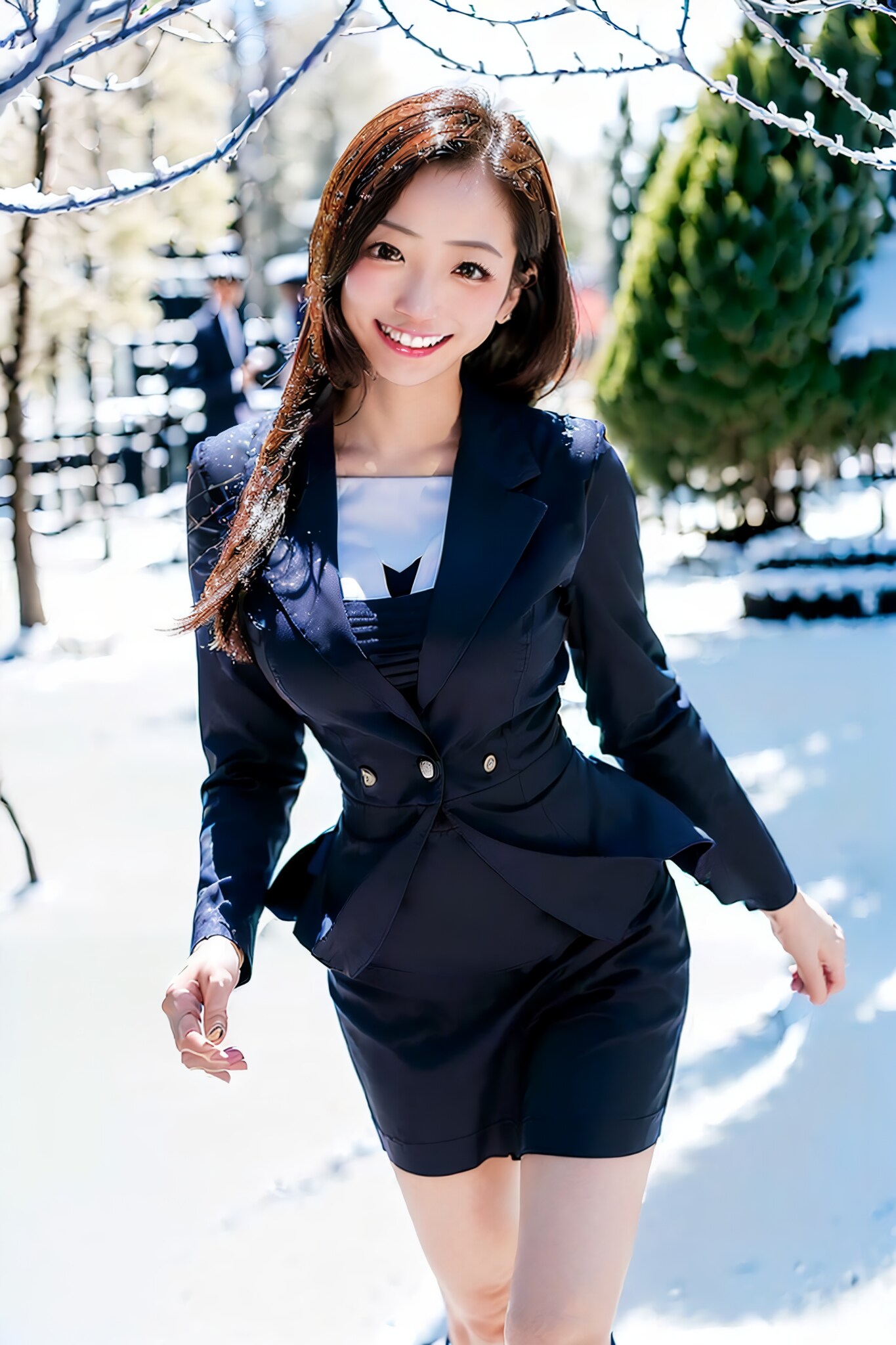 雪の中、キメてきたOL