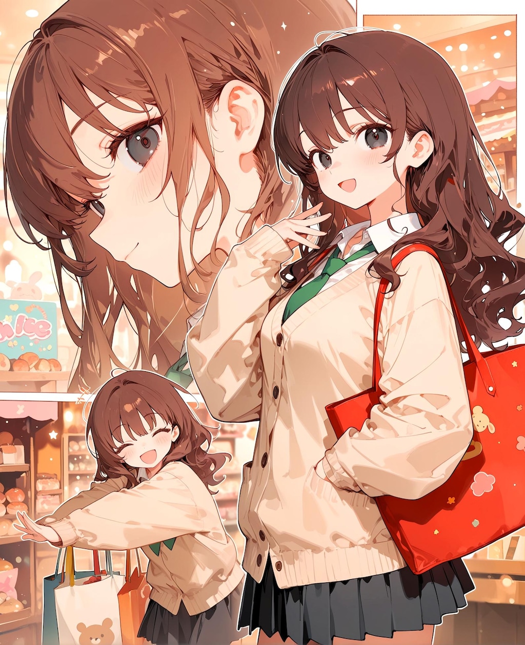 茶髪な買い物少女