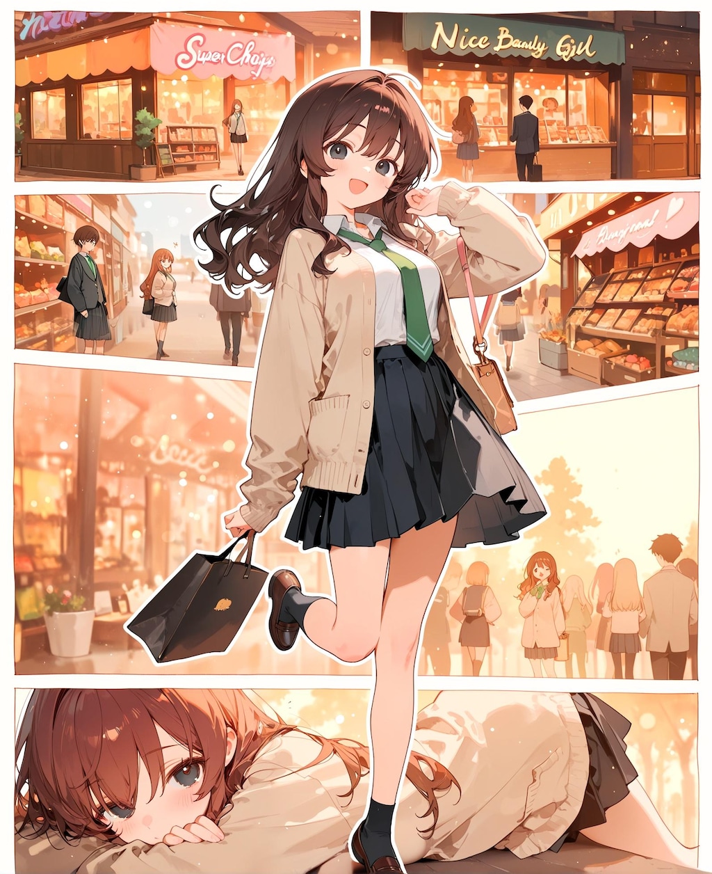 茶髪な買い物少女