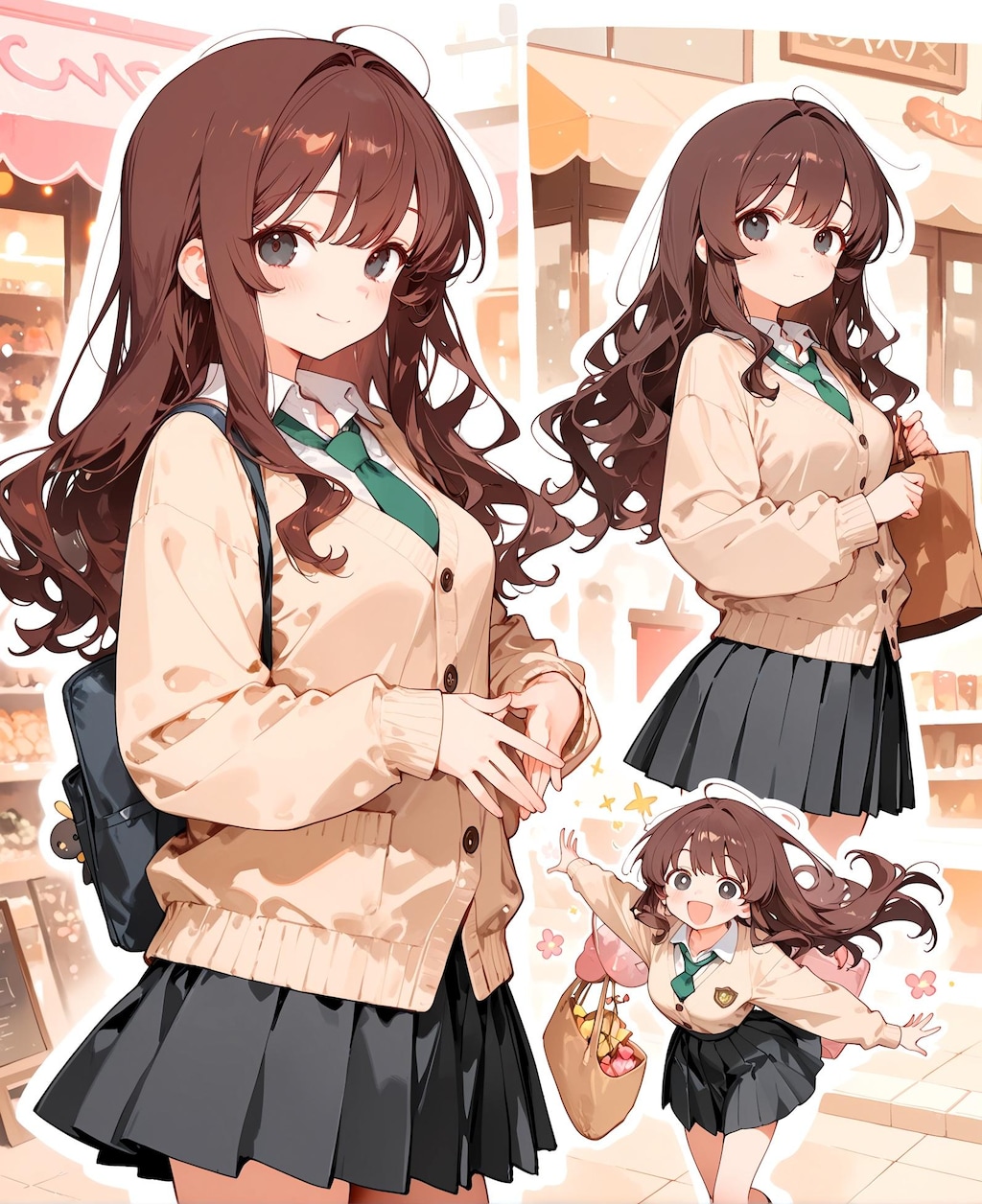 茶髪な買い物少女