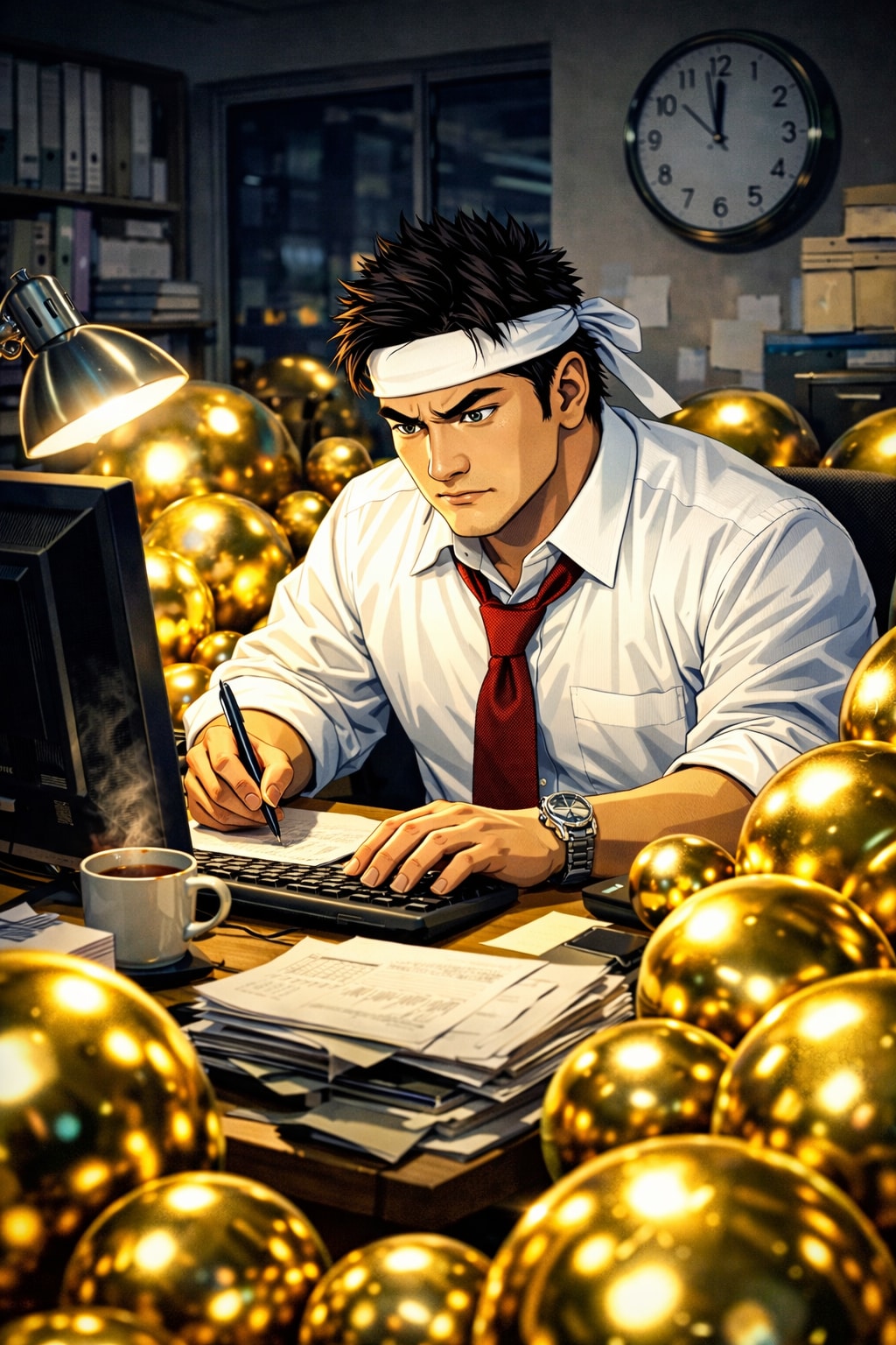 仕事納めくらい定時で帰りたい【サラリーマン金玉郎】 | の人気AIイラスト・グラビア