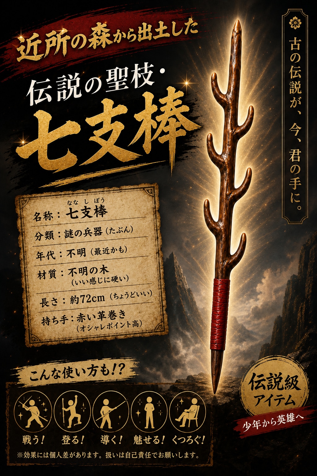 【うちの娘グッズ】伝説の枝・七枝棒！！