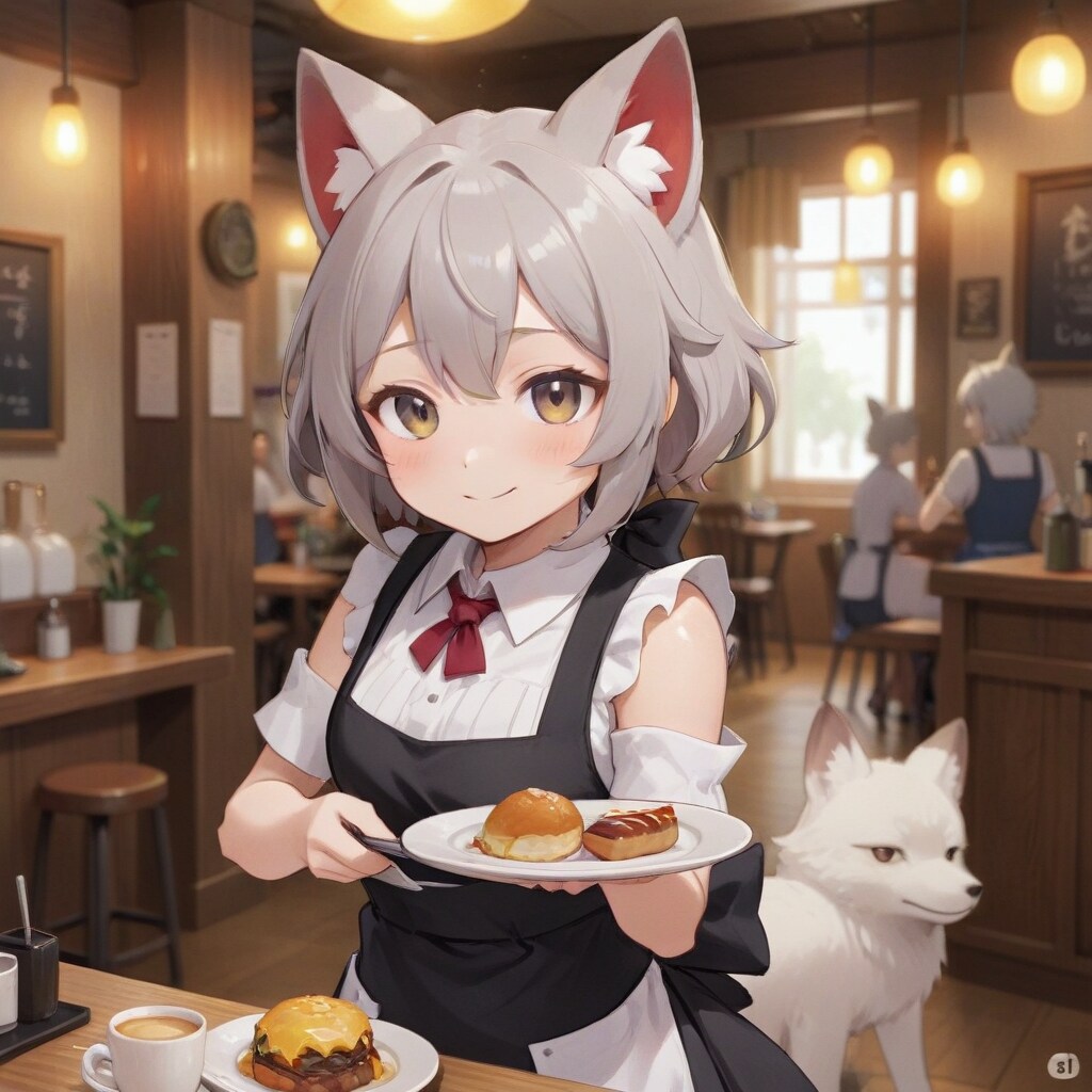 ケモ耳カフェで朝食を