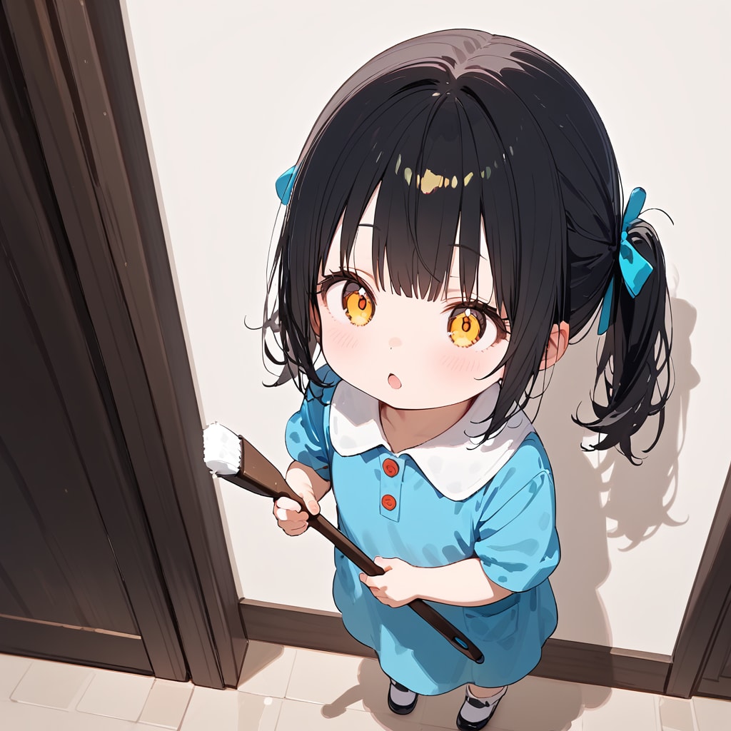 今日の黒髪ツインテはちびっこさん。 | の人気AIイラスト・グラビア