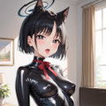 桐生キキョウ　ラバースーツ　立ち姿 2枚目