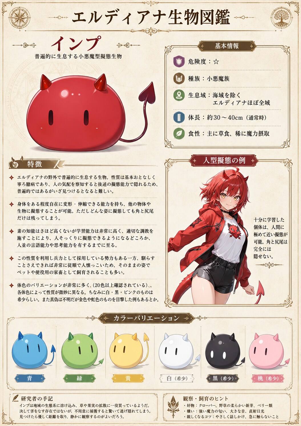 エルディアナ生物図鑑：インプ