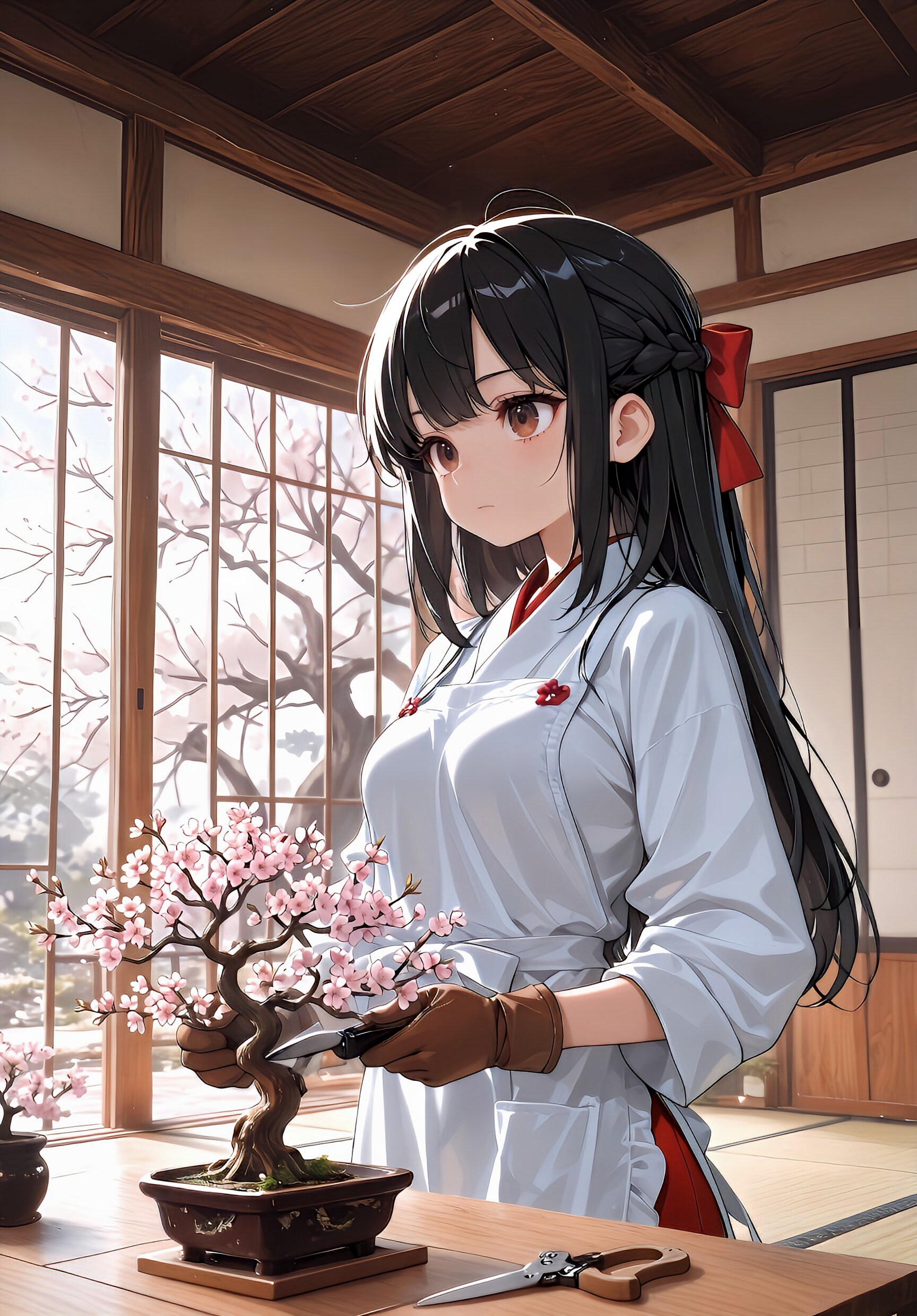 盆栽に宿る桜
