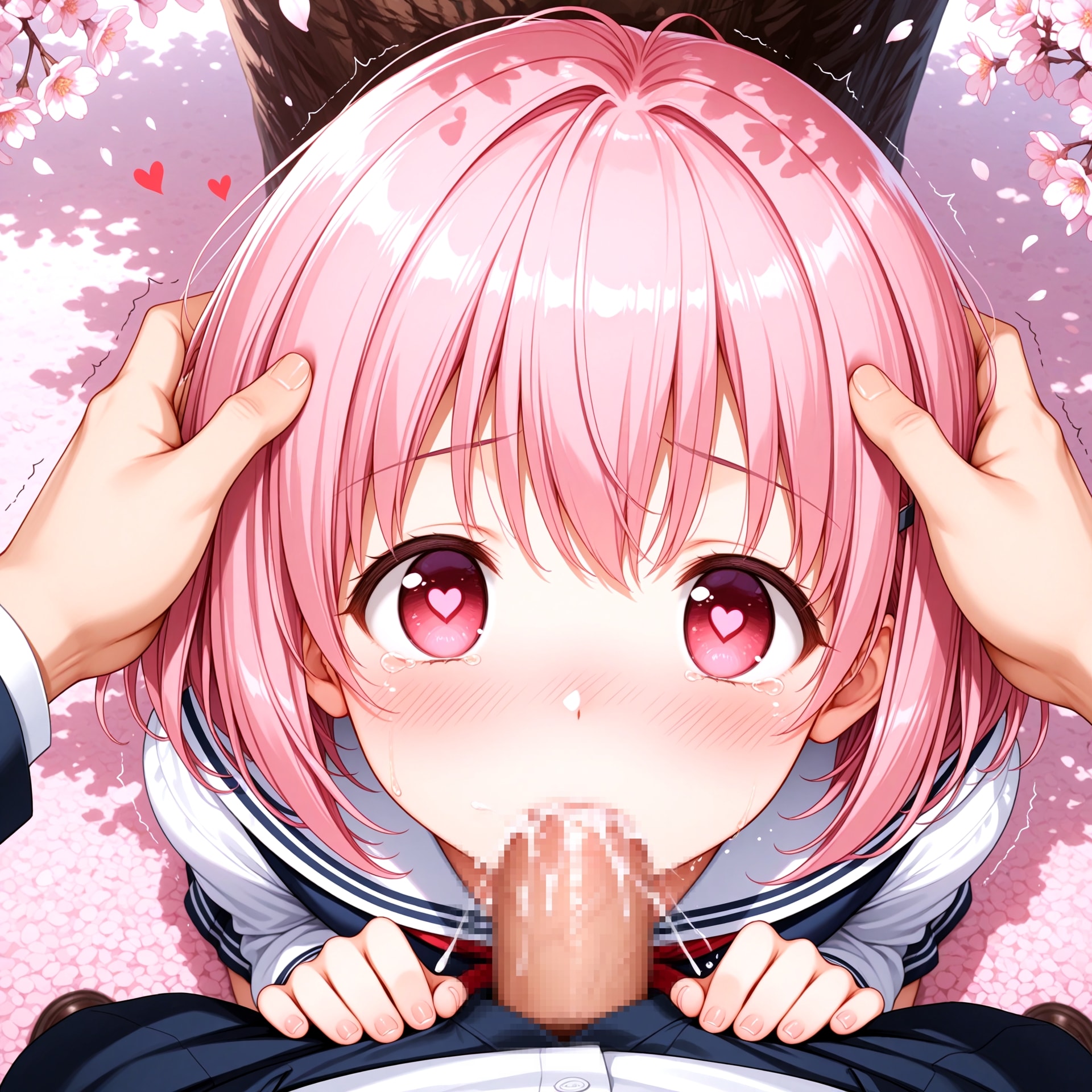 桜の木の下で