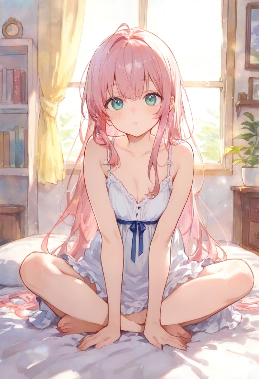 少女の部屋(水彩タッチ)(114)