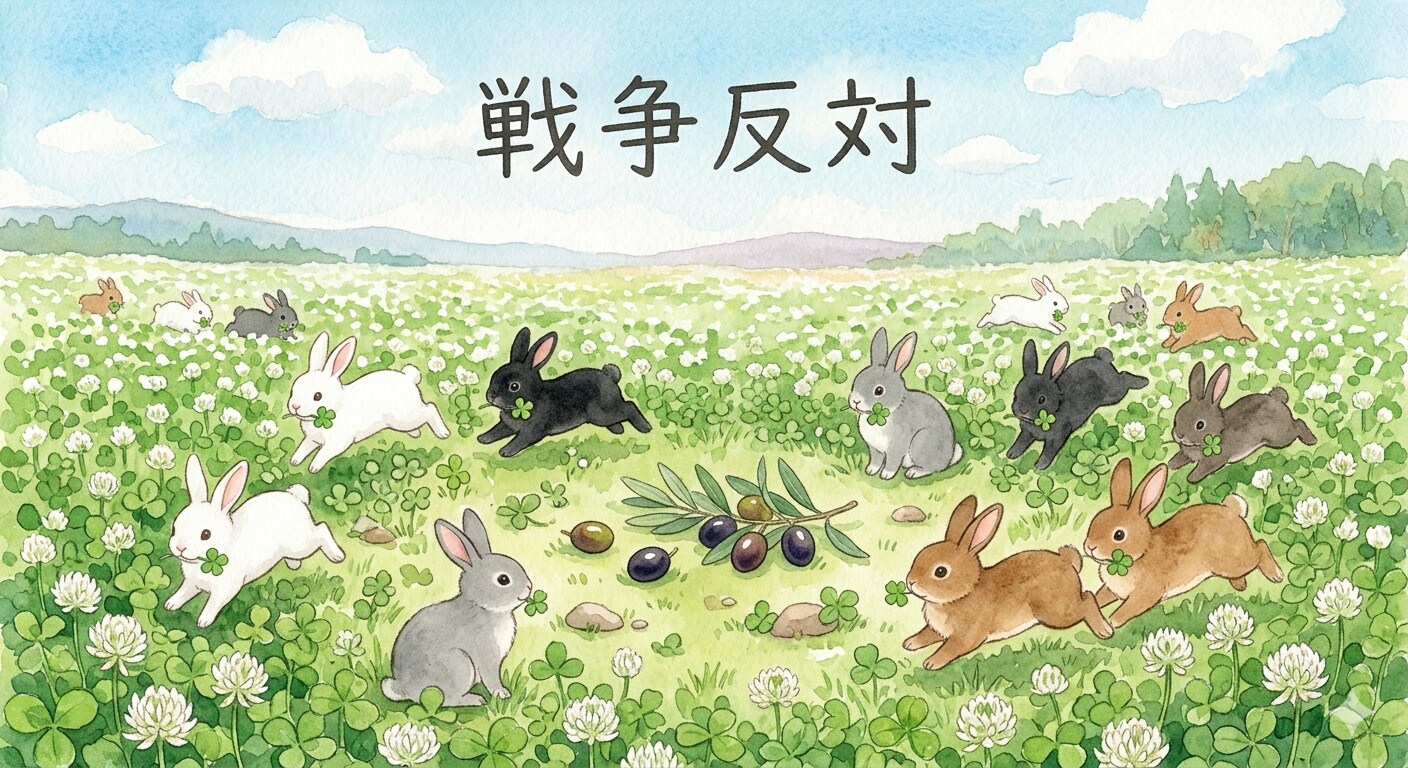 戦争反対で兎のイラストを描くと抗議されるそうですが