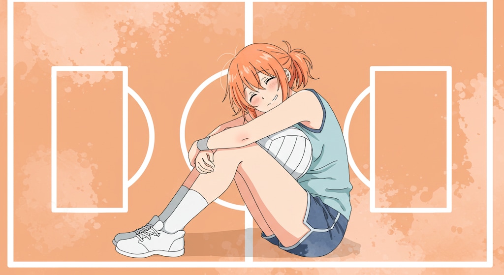 バレーする少女