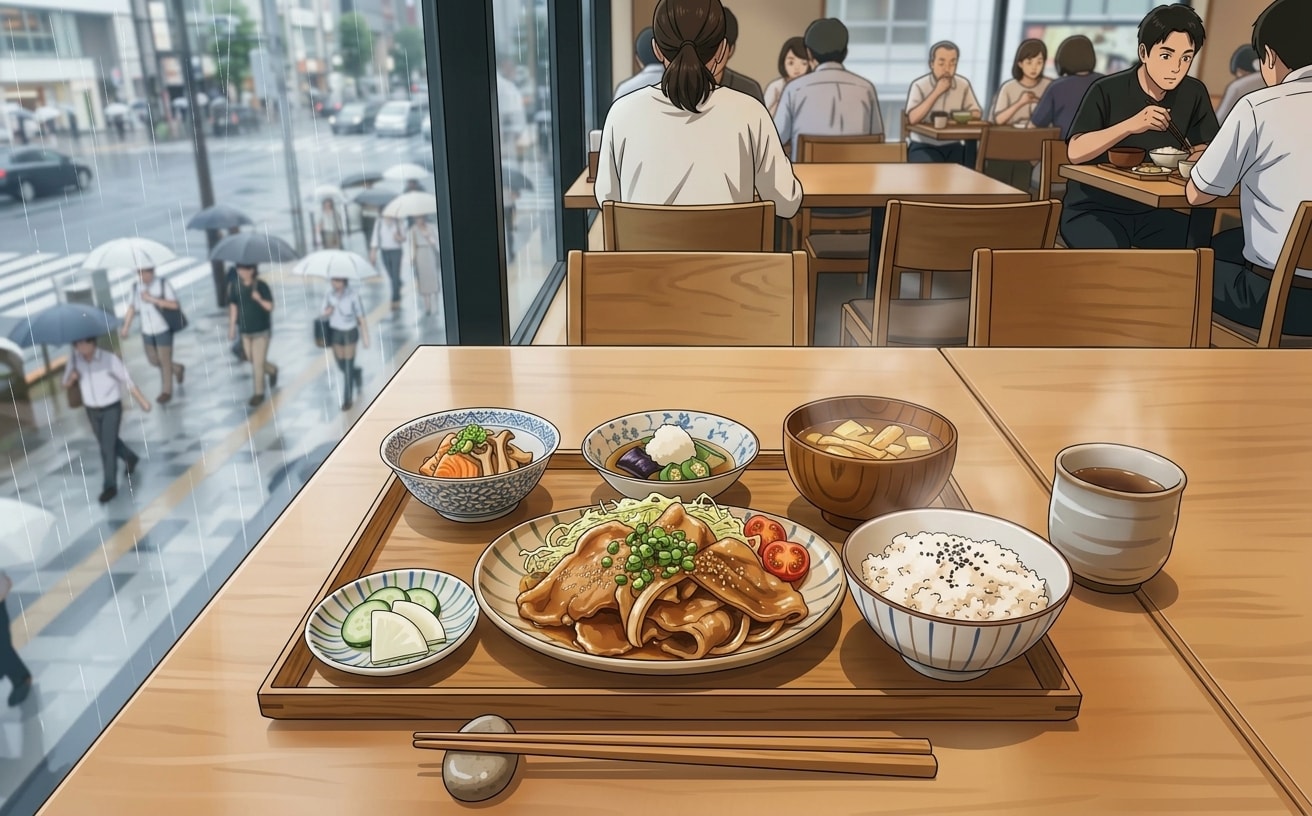豚の生姜焼き定食 秋風味 | の人気AIイラスト・グラビア