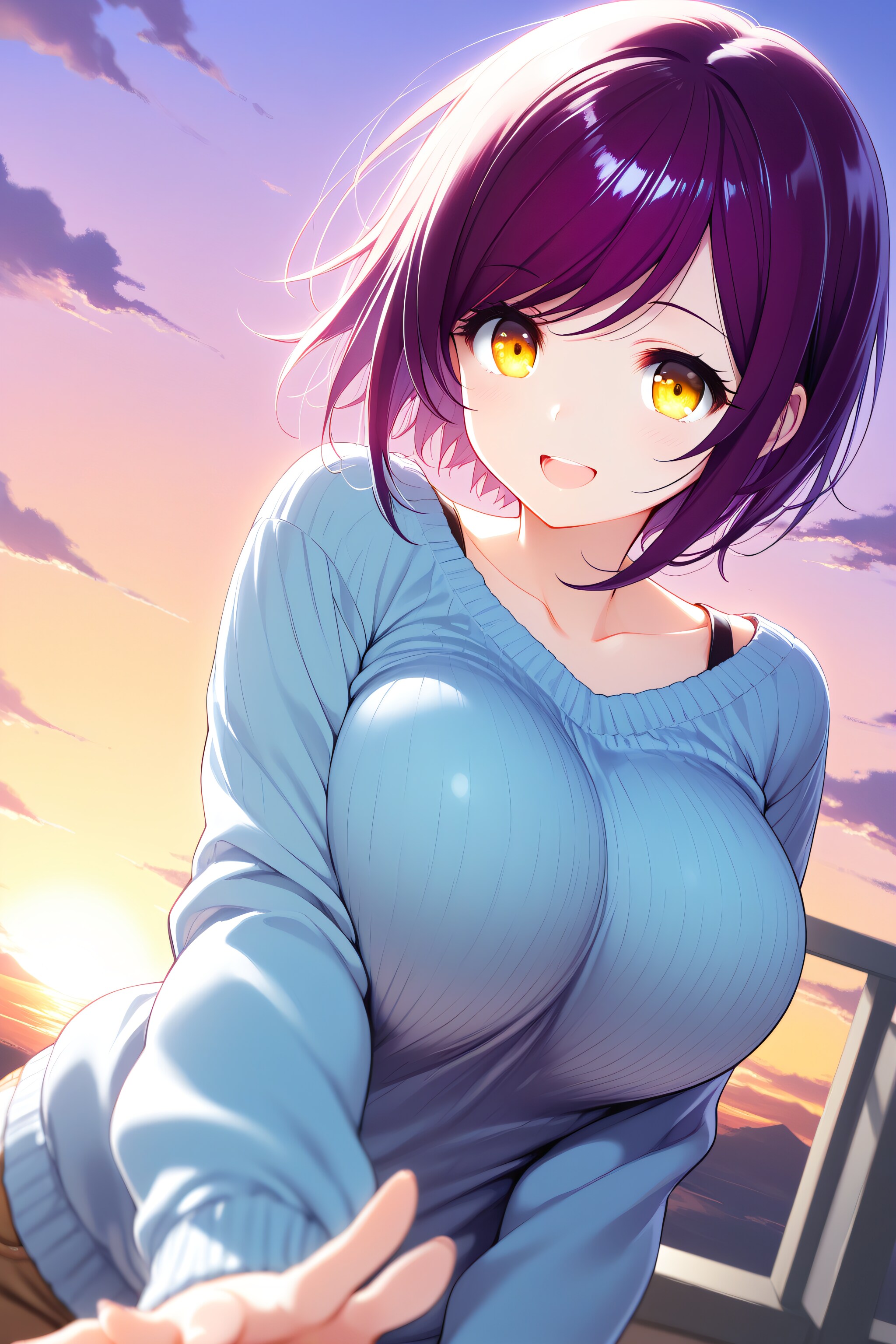 こんばんは（挨拶メイドの芽衣ちゃん） | の人気AIイラスト・グラビア