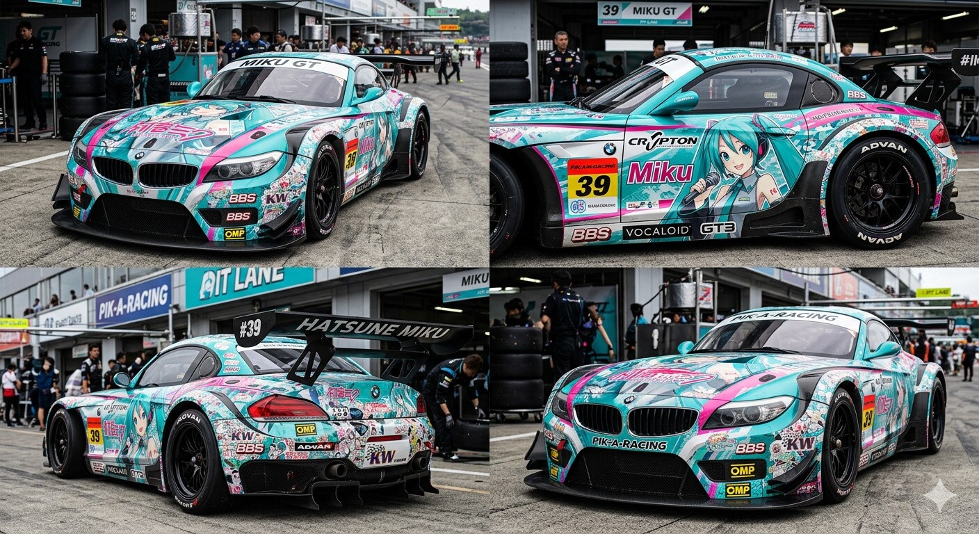 初音ミクBMWレーシングカー