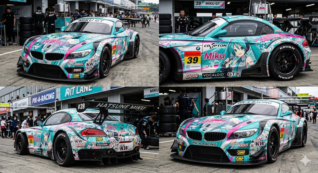 初音ミクBMWレーシングカー