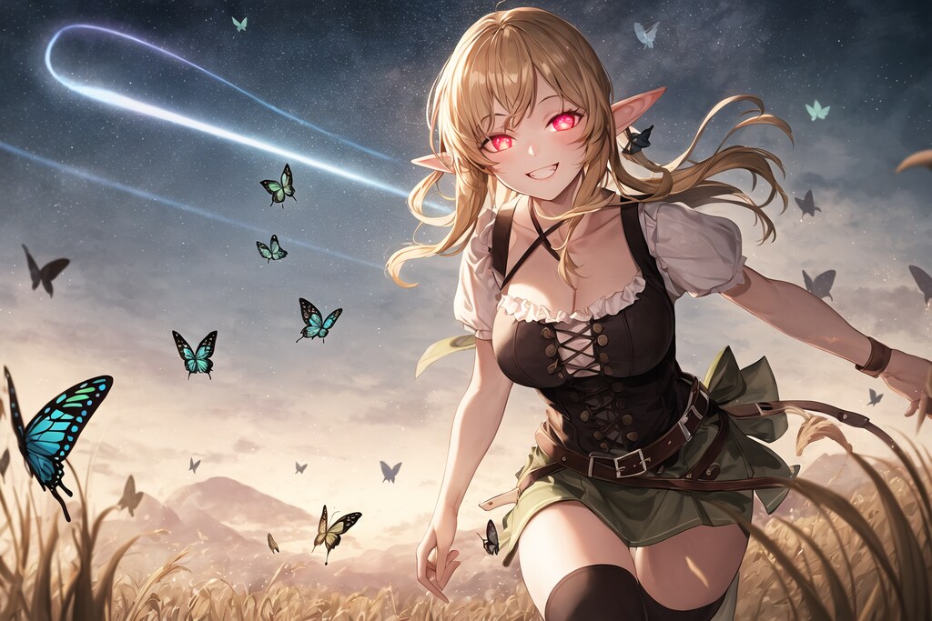 隊長！ちょうちょっスよ！いっぱいいるっス！