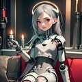 ろうそくとメカ娘 2枚目