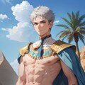 褐色白髪の青年と砂漠！！（12枚） 10枚目