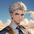褐色白髪の青年と砂漠！！（12枚） 12枚目