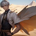 褐色白髪の青年と砂漠！！（12枚） 4枚目