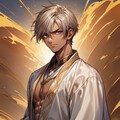 褐色白髪の青年と砂漠！！（12枚） 2枚目