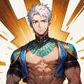 褐色白髪の青年と砂漠！！（12枚） 8枚目