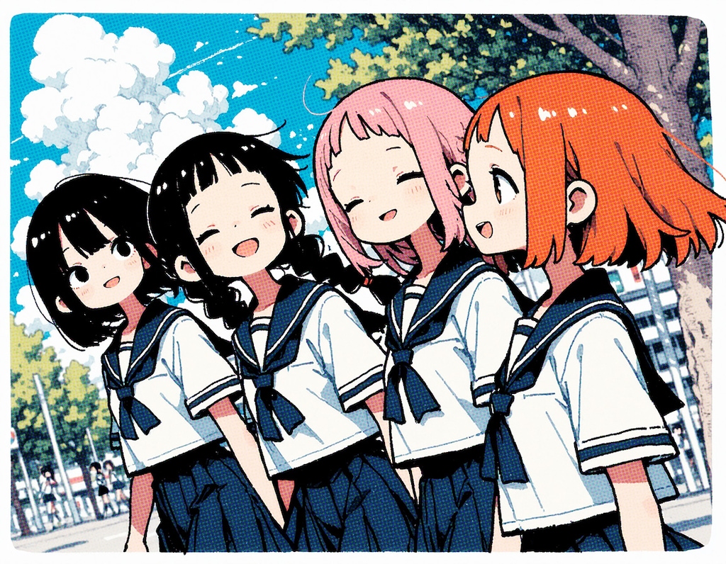 夏の通学路