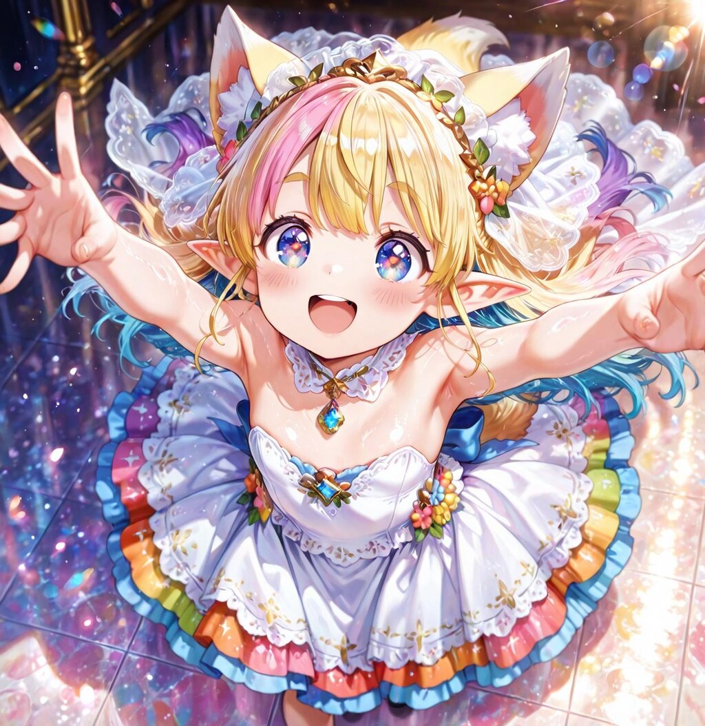 9枚）ウエディングドレスとケモ耳エルフさん