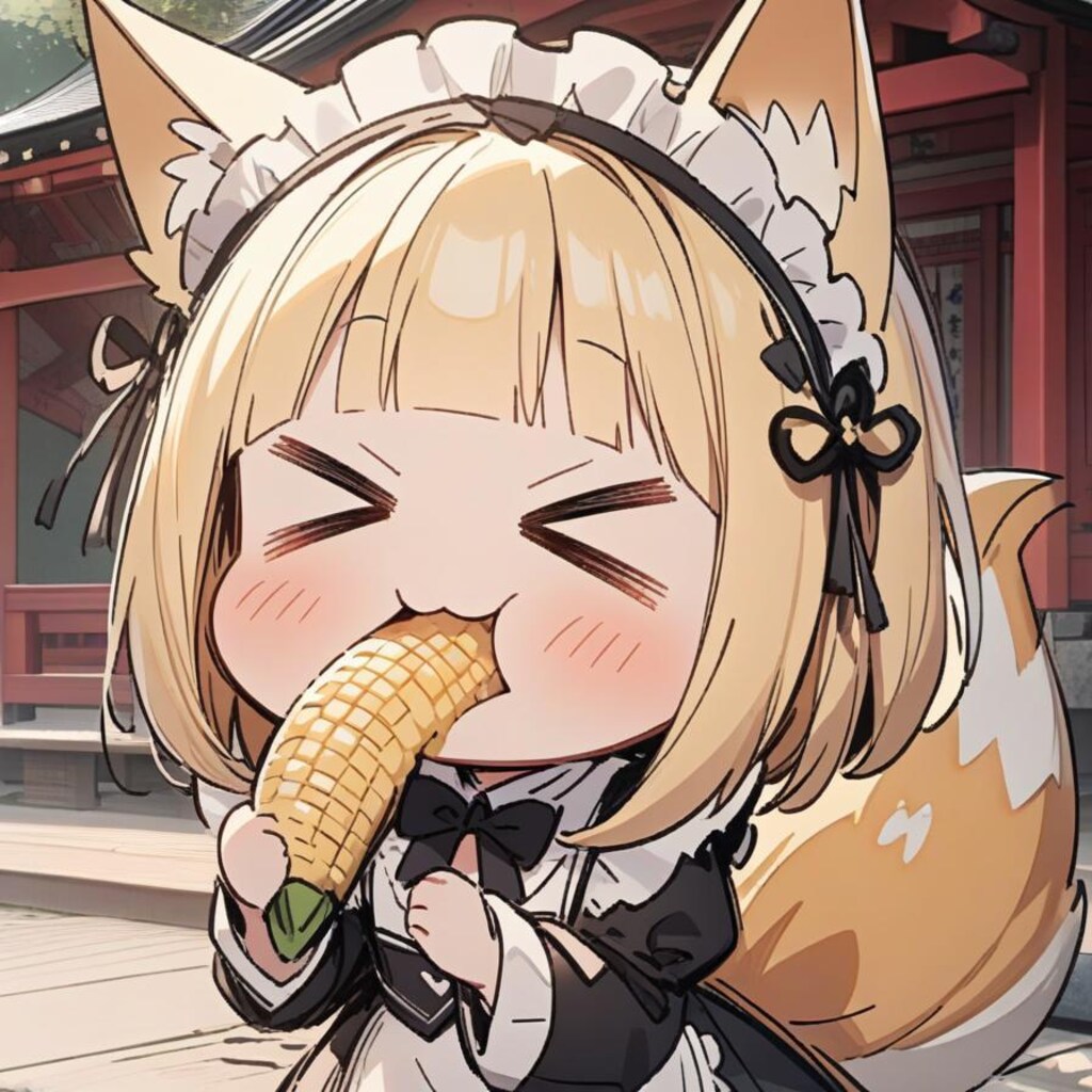 🦊🌽横 向 き コ ー ン チ ャ レ ン ジ🌽🦊