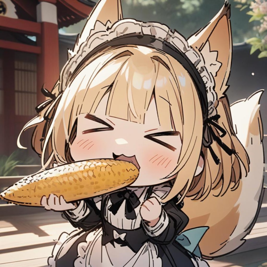 🦊🌽横 向 き コ ー ン チ ャ レ ン ジ🌽🦊