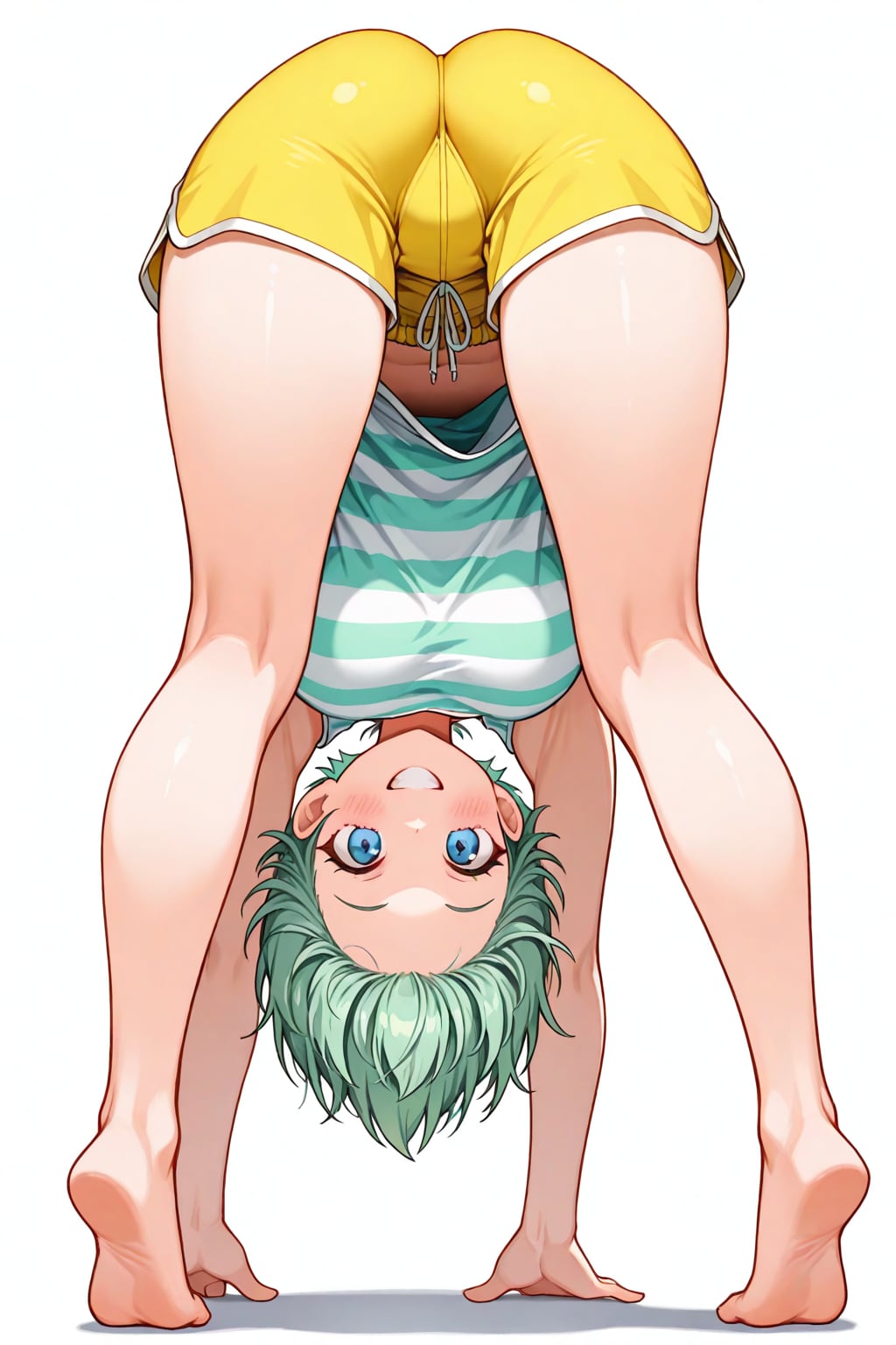 緑髪ちゃんの股のぞき