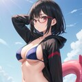 黒髪水着少女その2 6枚目