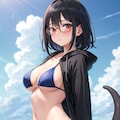 黒髪水着少女その2 7枚目