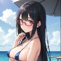 黒髪水着少女その2 5枚目