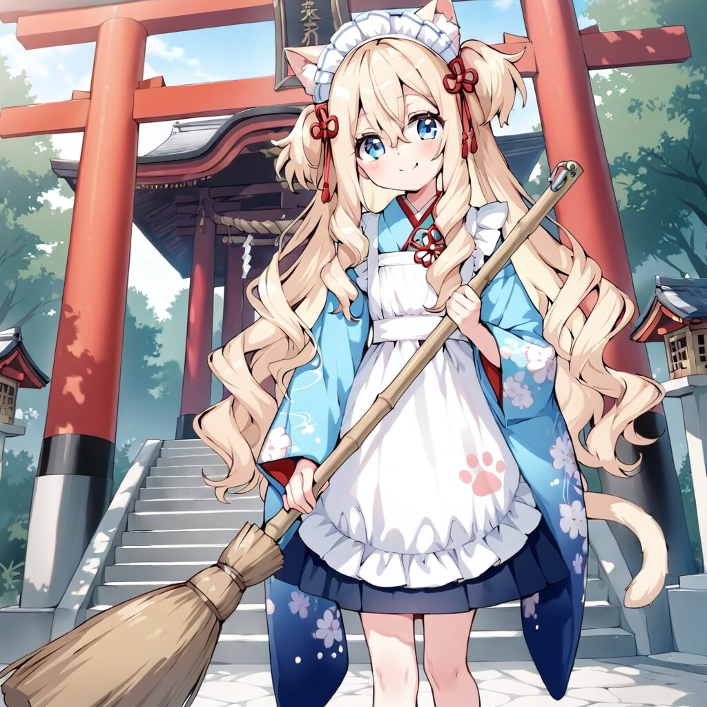 巫女メイド　カレン | の人気AIイラスト・グラビア