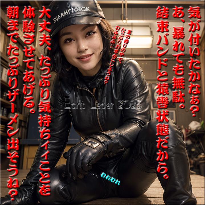 革フェチの痴熟女レイパーに拉致監禁された青年視点