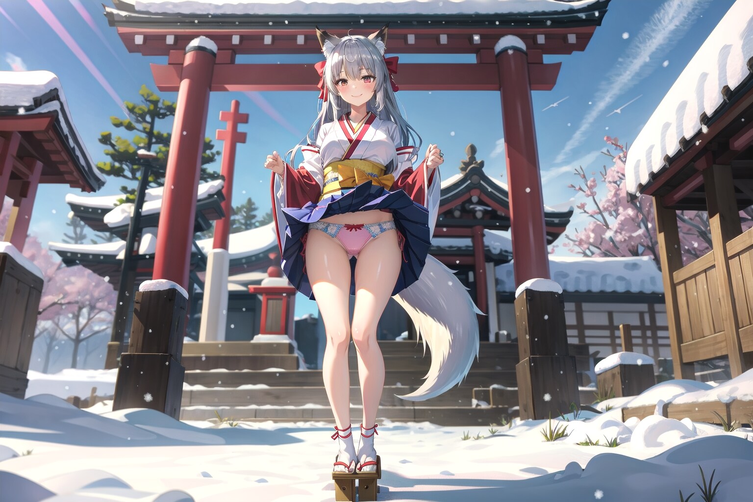 巫女さんでもたくし上げ大好き！企画作品を