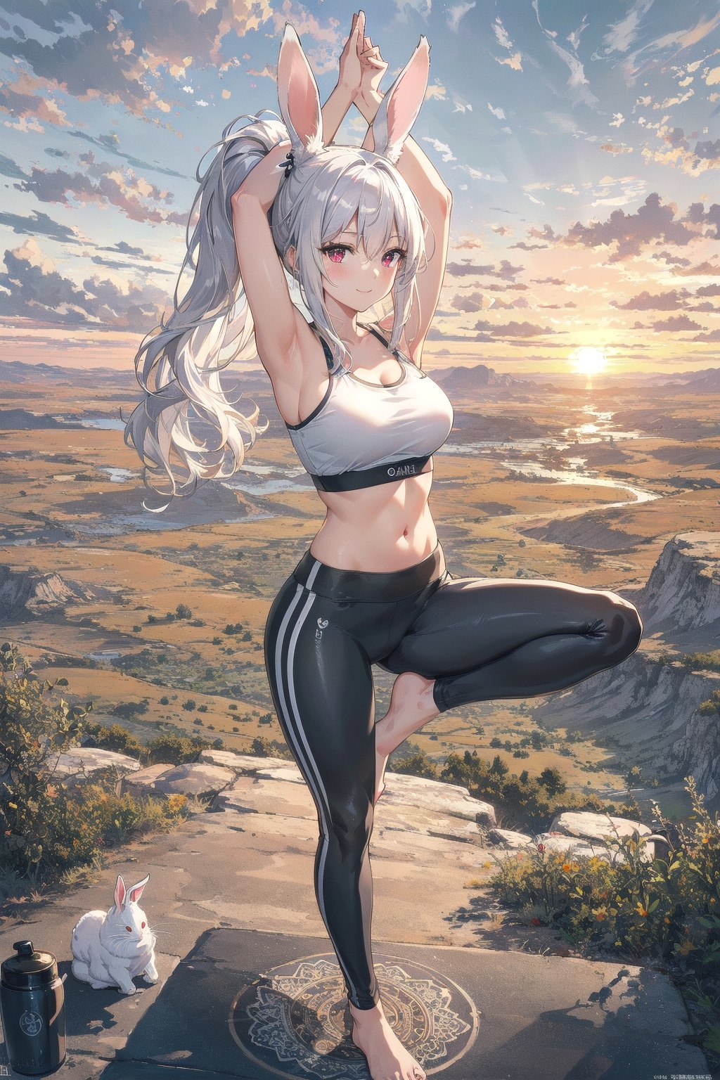 大自然の中でヨガなのです🐰✨