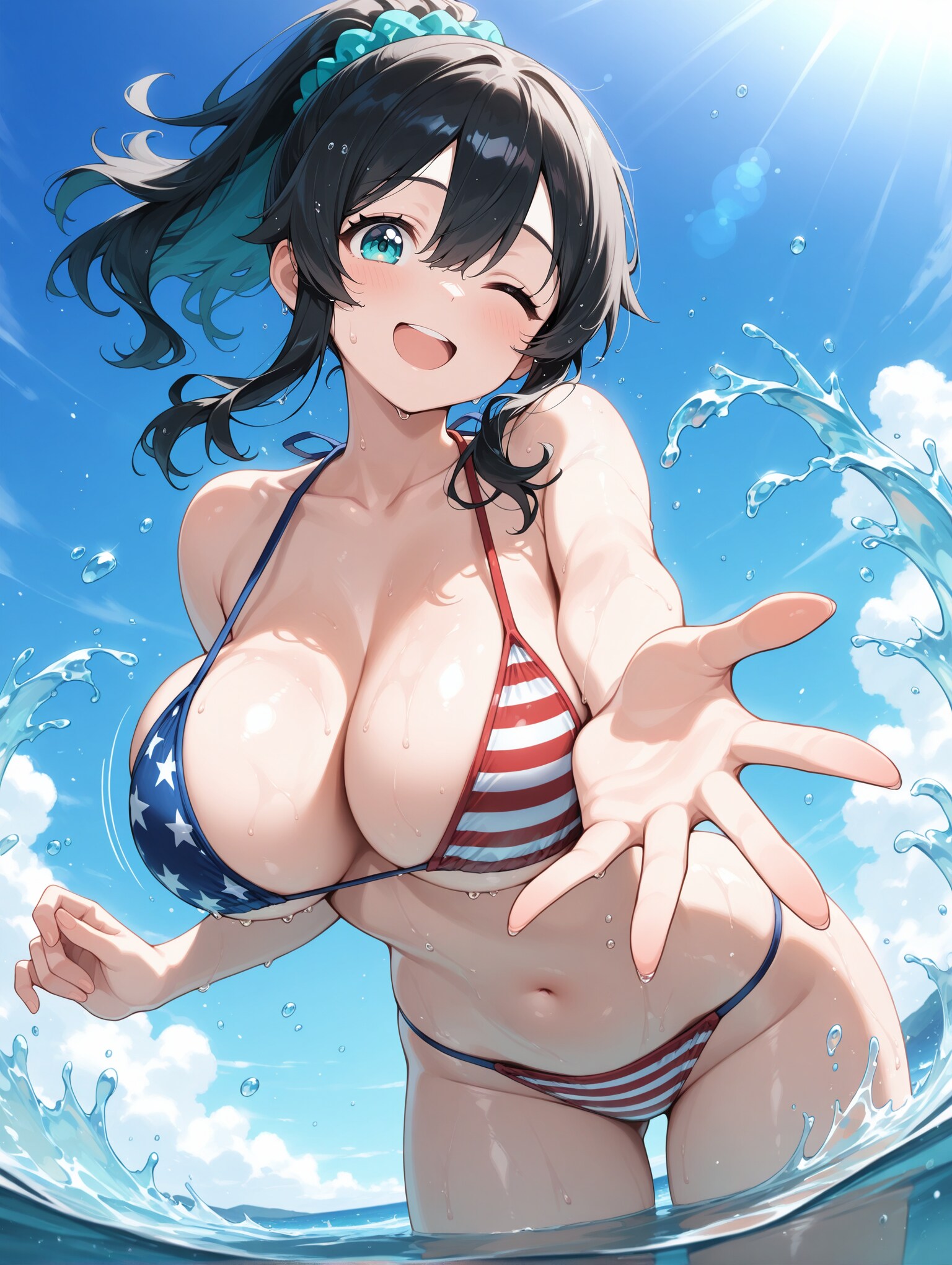 ポニテちゃんと海