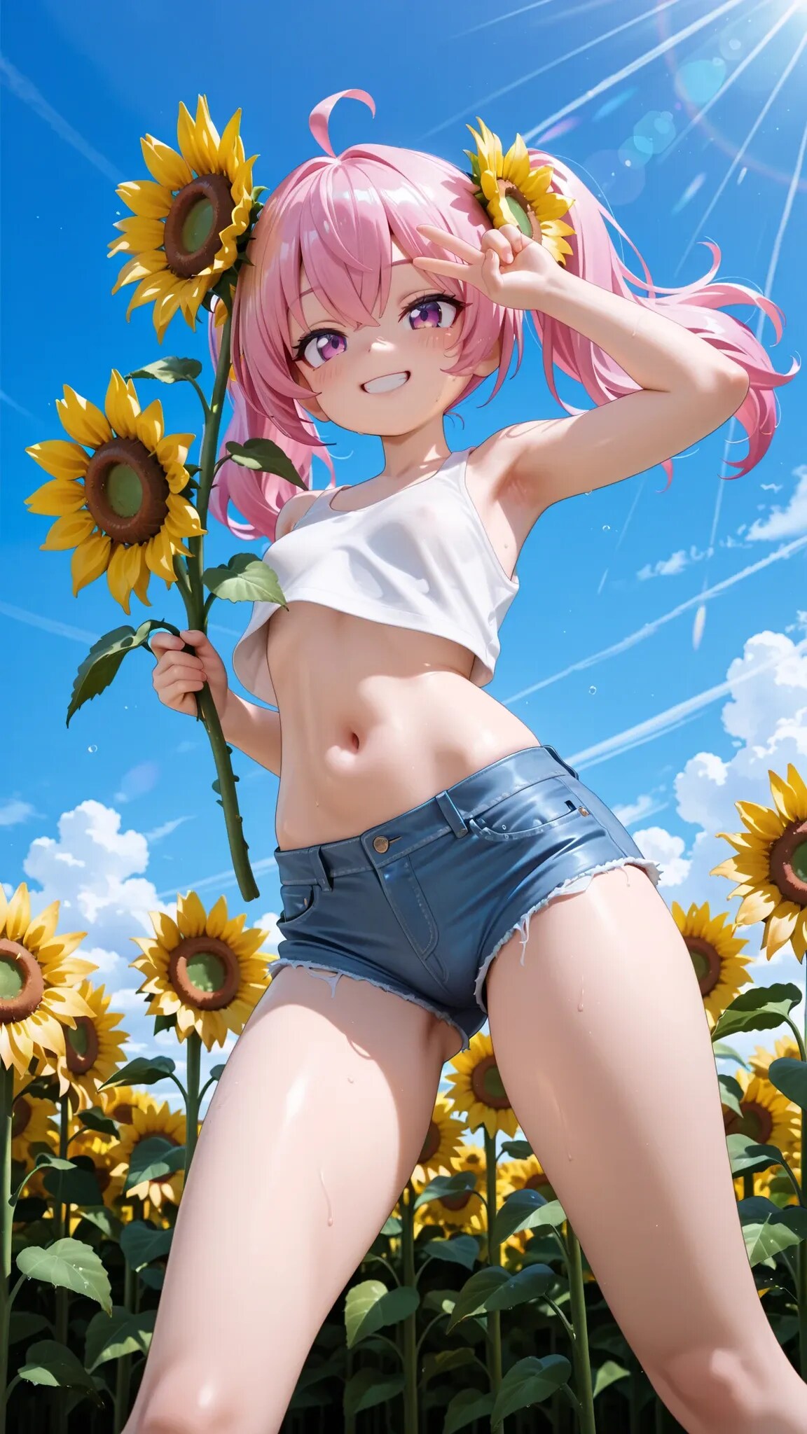 元気いっぱいのひまわり娘