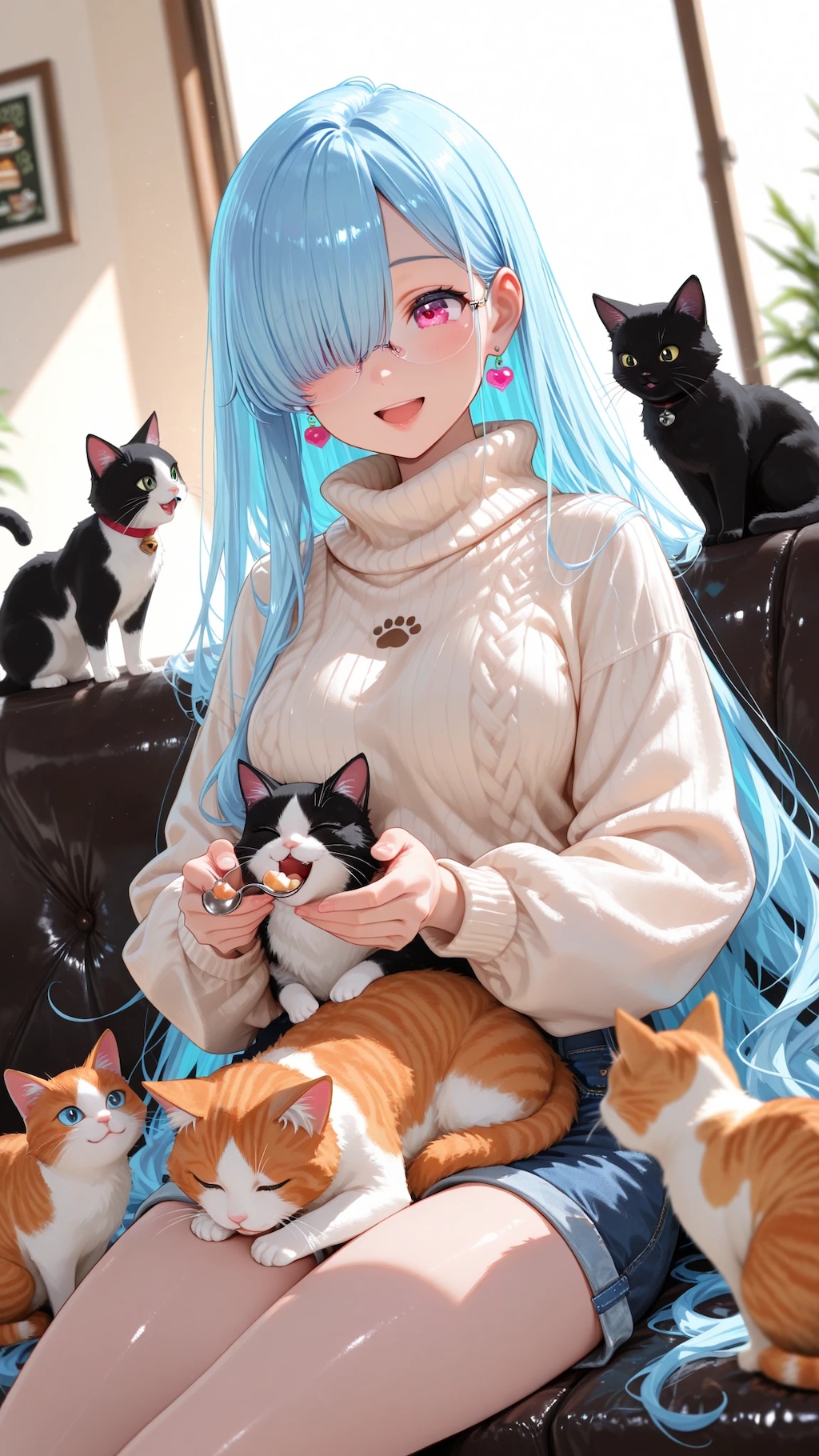 猫カフェに行く