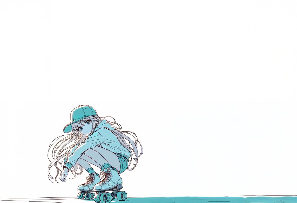 キャップ帽と少女