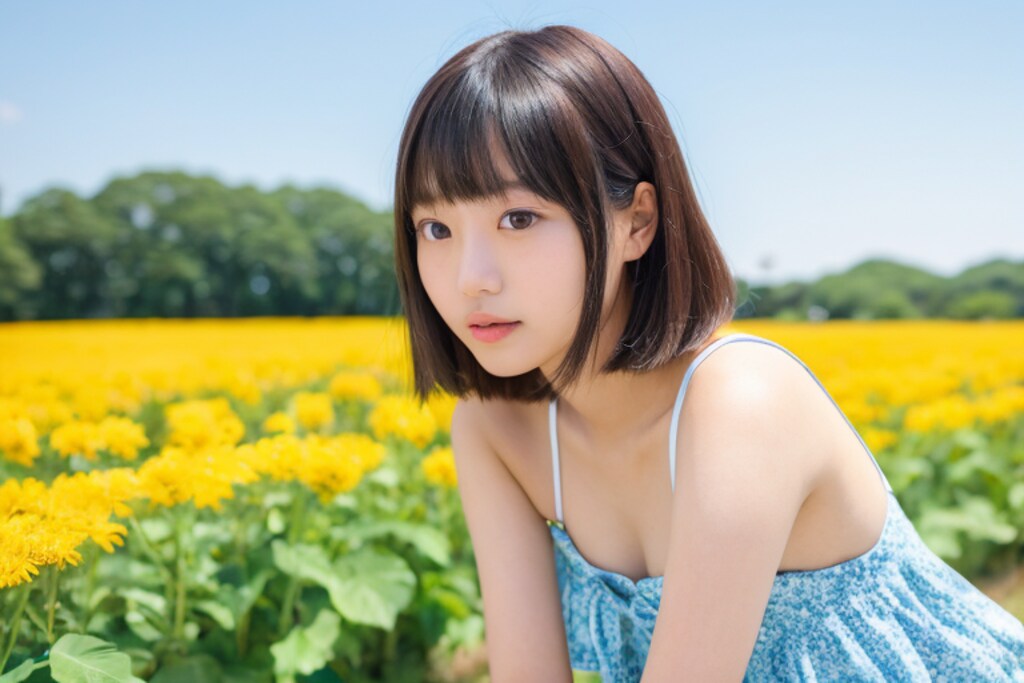 花と美少女と