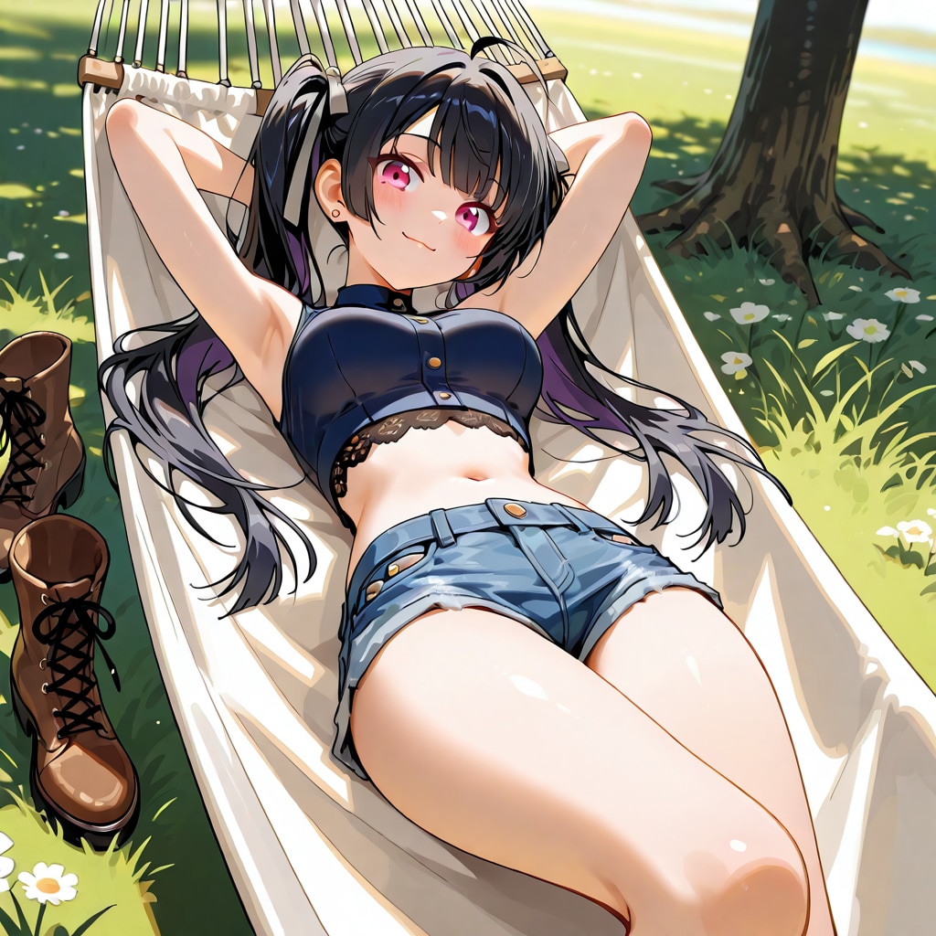 ハンモックでゆったり