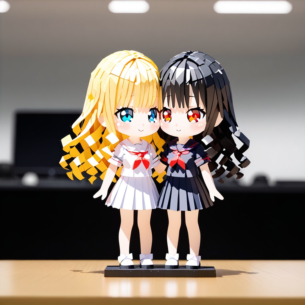 紙工作でも仲良し二人