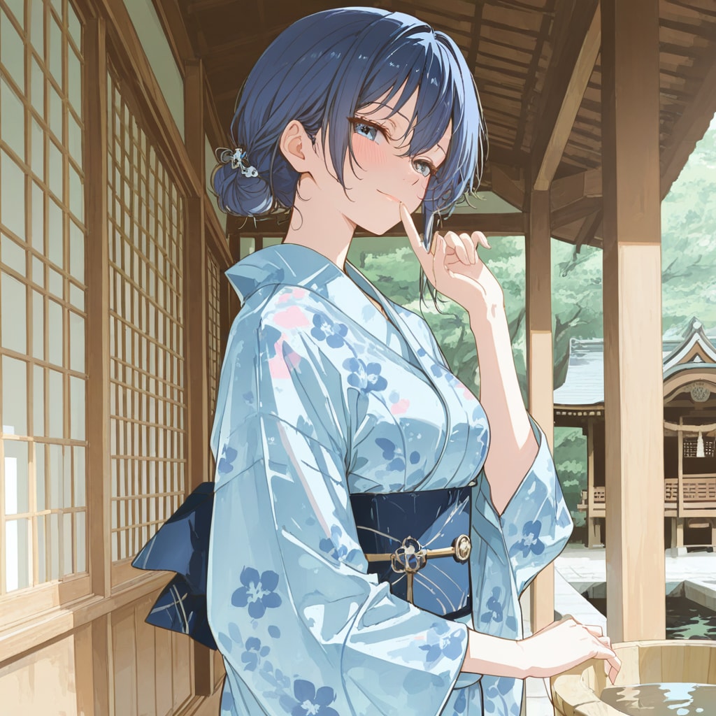 手水舎で涼む午後