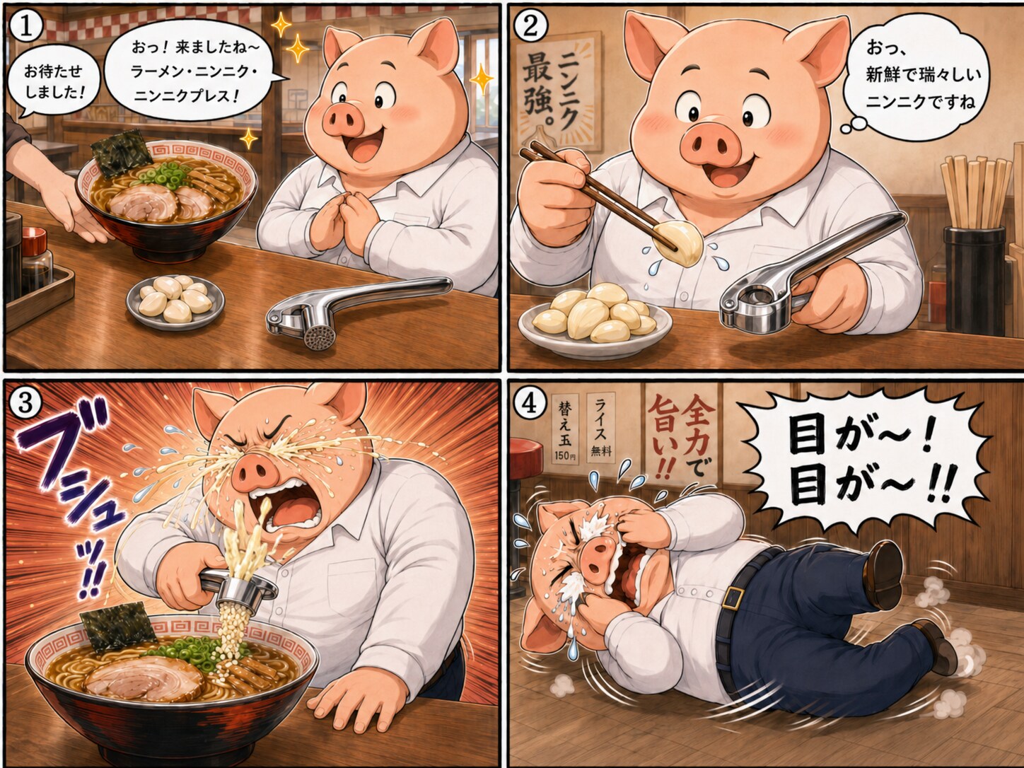 ニンニクプレスの逆襲 | の人気AIイラスト・グラビア