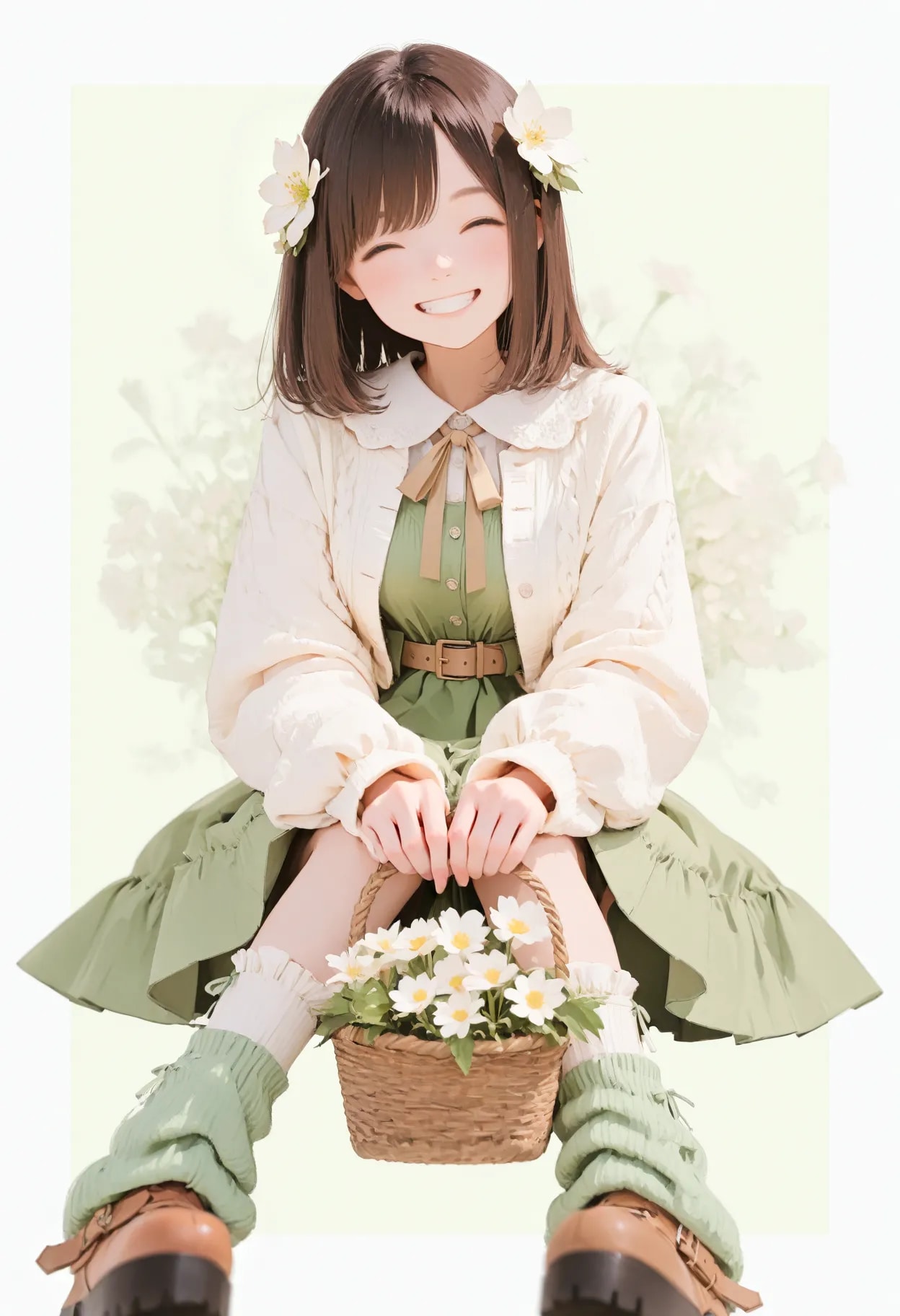 少女の好きな白い花 | の人気AIイラスト・グラビア